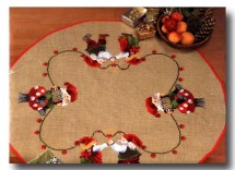 punto croce tovaglietta natale