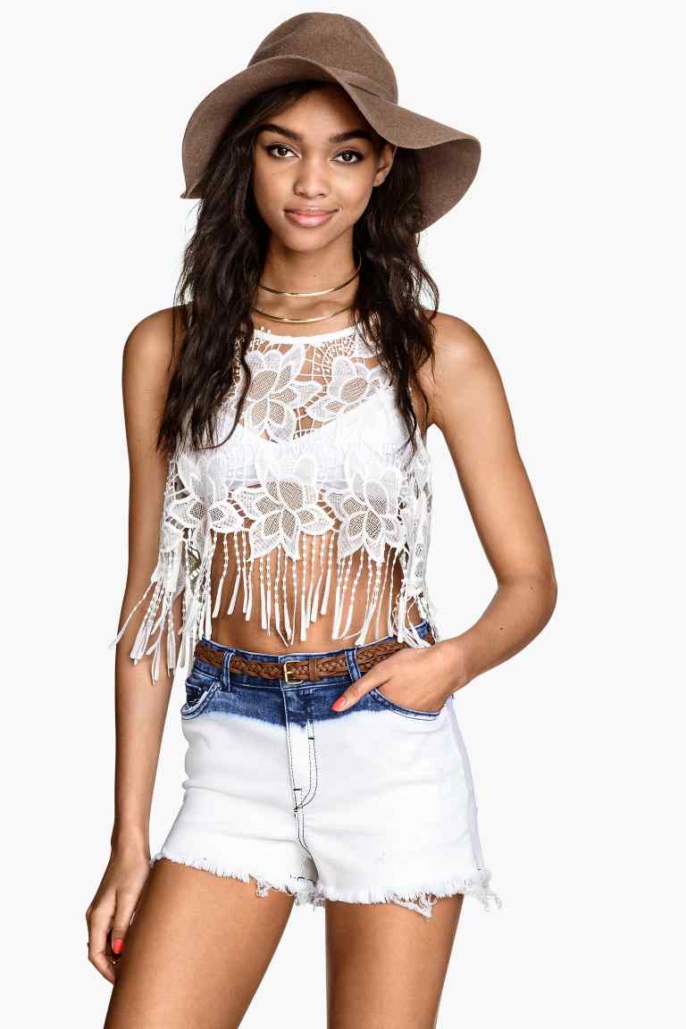 Modelli crop top H&M primavera donna taglia 40