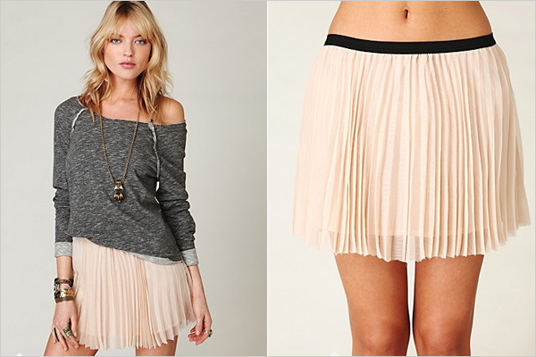 hot pleated mini skirts