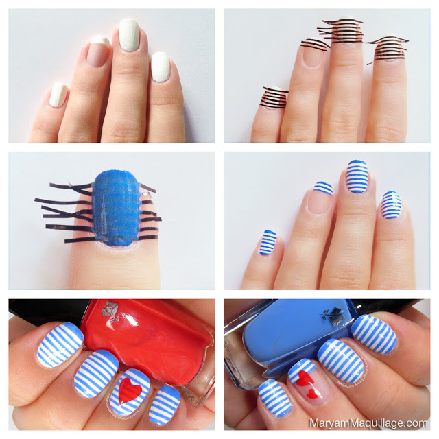 Tutorial nail art con strisce