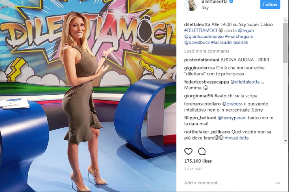 Diletta Leotta: record di like su Instagram per l'ultima foto postata
