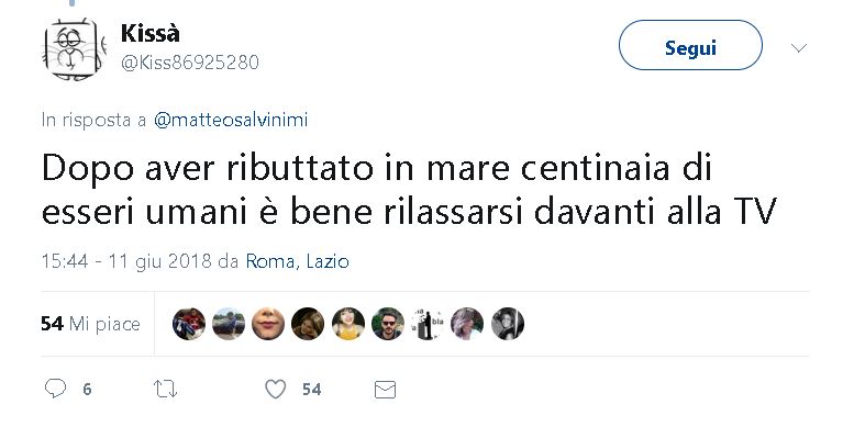 Risposte tweet Salvini