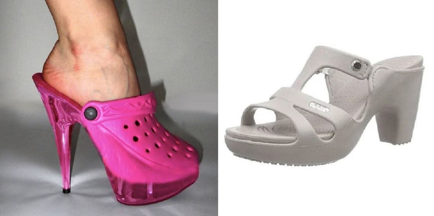 crocs ciabatte con tacco