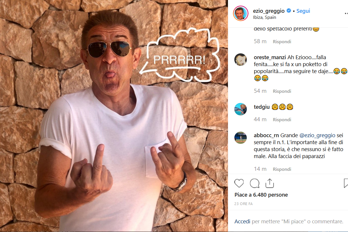 ezio greggio romina incidente ibiza