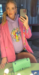 chiara ferragni borsone ospedale