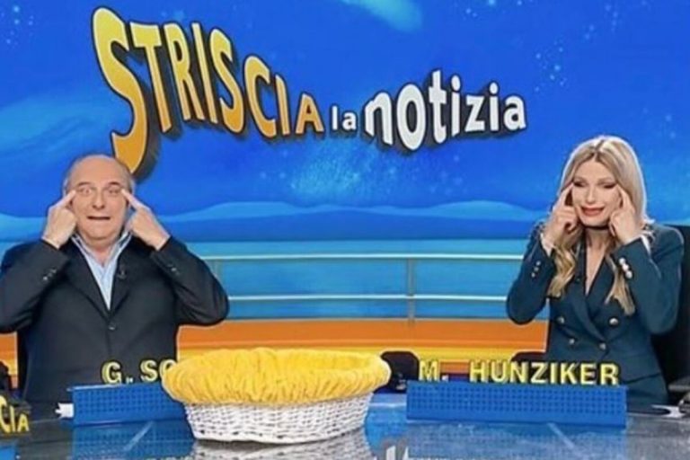 striscia la notizia michelle hunziker minacciata