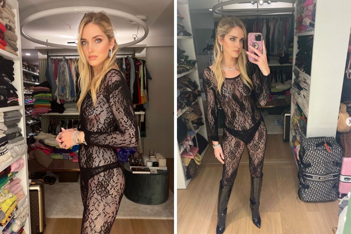 Chiara Ferragni tutina pizzo