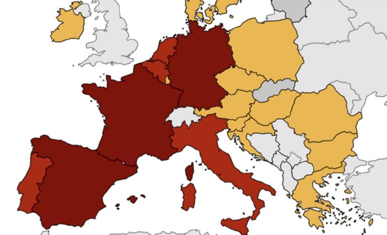 La mappa Ecdc sul monkeypox