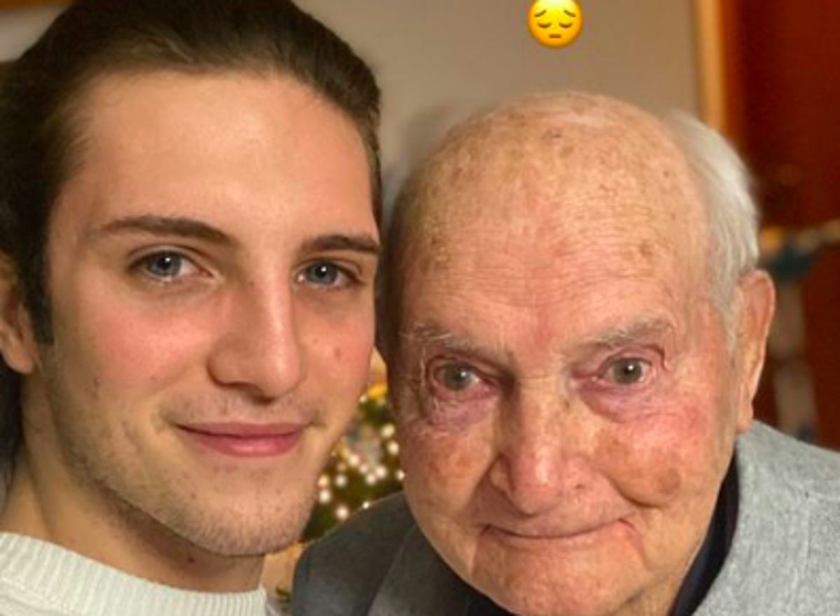 La storia Instagram di Tommaso Stanzani con il defunto nonno