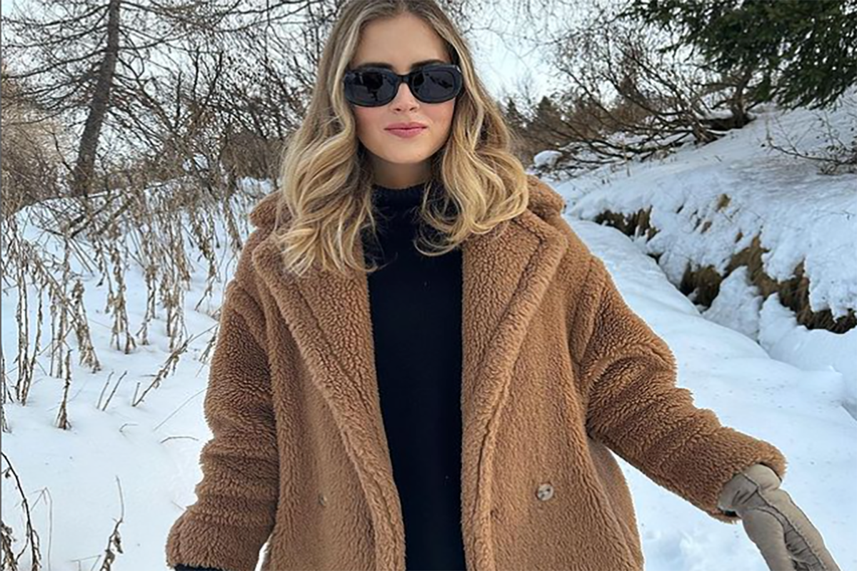 Valentina Ferragni cappotto teddy