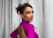 La tutina Lilla di Elettra Lamborghini a Italia's Got Talent