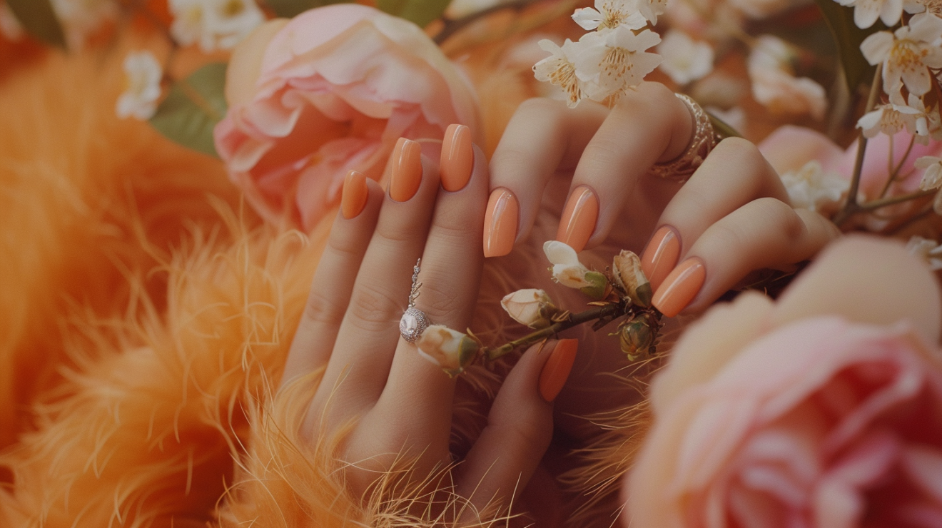 Peach Fuzz manicure