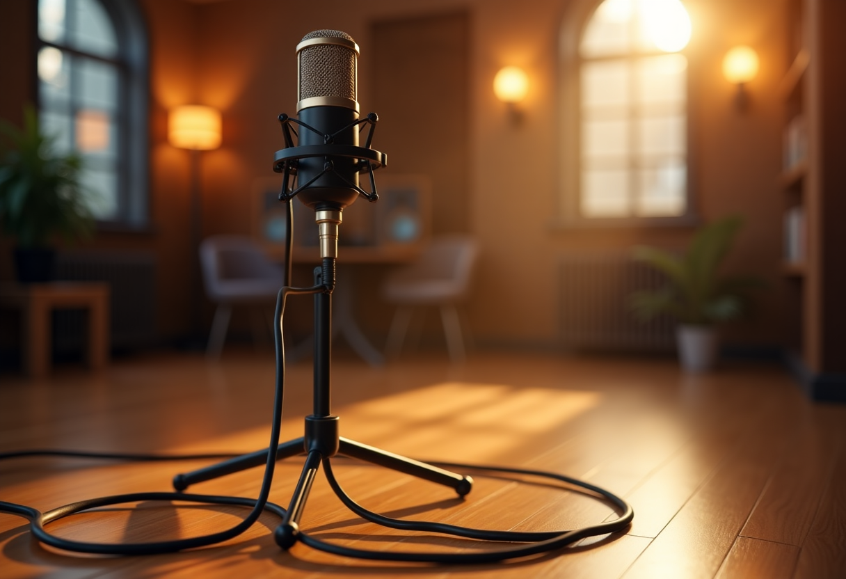 Elodie in un momento di recitazione e canto