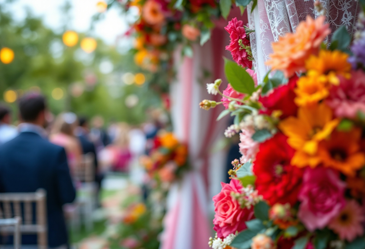 Cerimonia di matrimonio ebraico con riti tradizionali