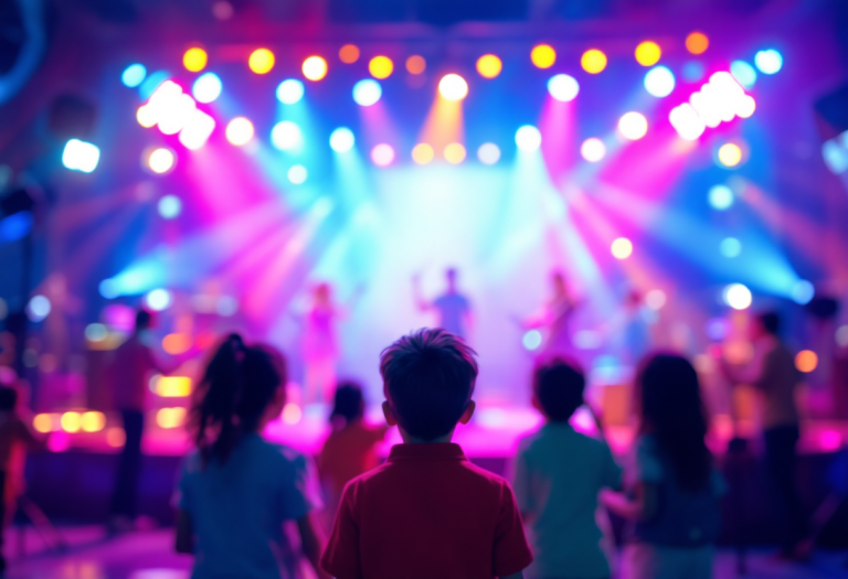 Antonella Clerici durante il compleanno con The Voice Kids