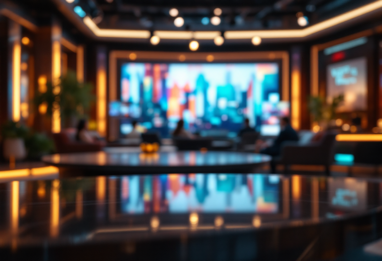 Francesca Fialdini e Carlo Conti in un momento di trasmissione