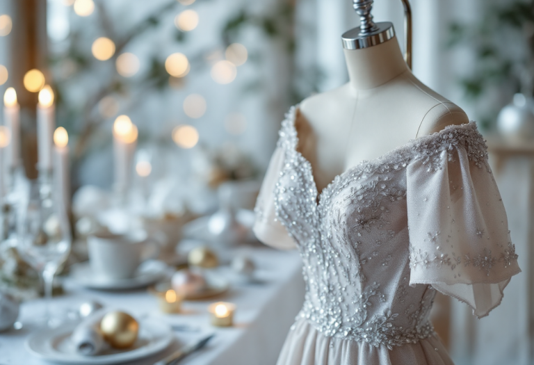 Abito off-shoulder elegante per Capodanno