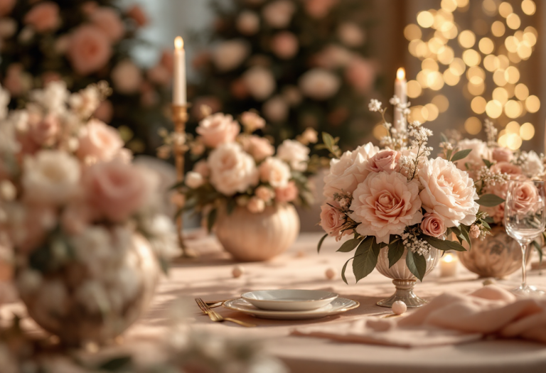Decorazioni matrimonio in Mocha Mousse elegante