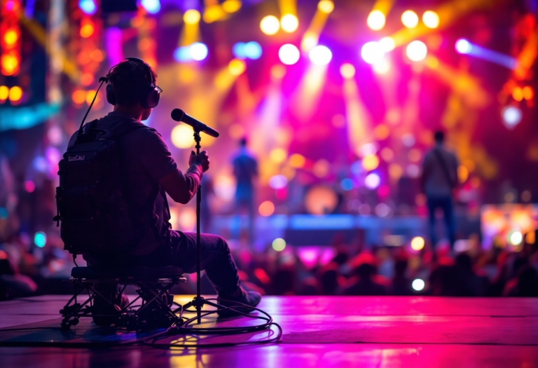 Immagine di rapper in scena al Festival di Sanremo 2025