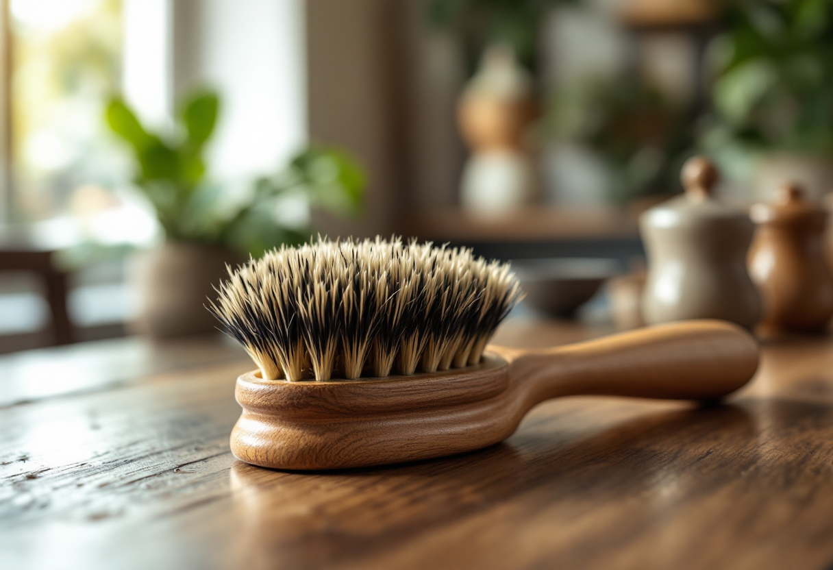 Spazzola in setola di cinghiale per cura dei capelli