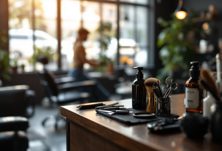 Uomo con acconciatura ideale per viso quadrato