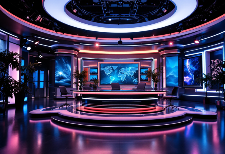 Anna Falchi durante il suo svenimento in diretta tv