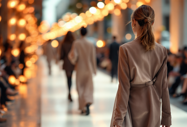 Caterina Balivo con un look elegante ispirato a Melania Trump