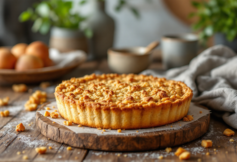 Crumble dolce e salato servito in una ciotola
