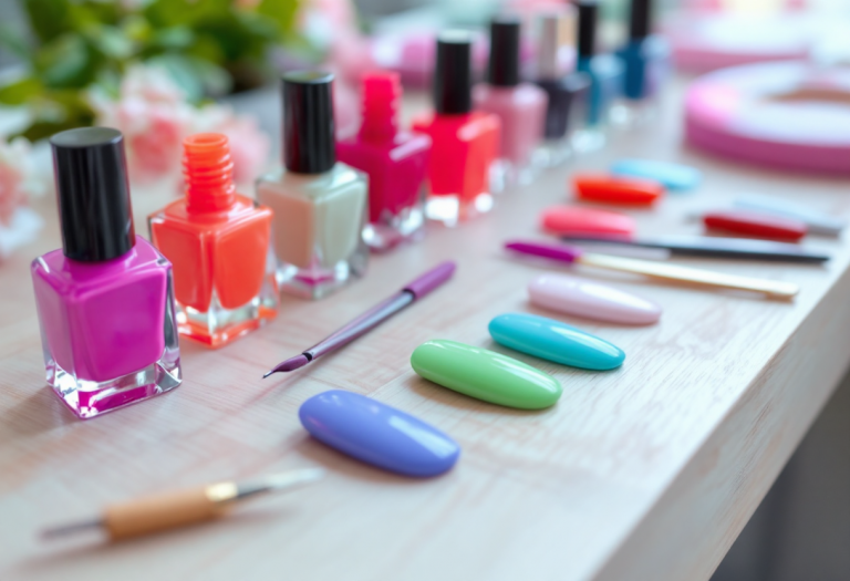 Esempio di french manicure colorata per il 2025