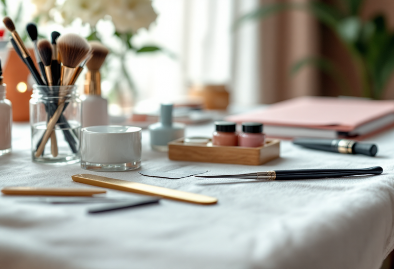 Unghie con gloss manicure che brillano sotto la luce