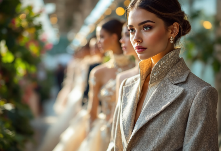 Modelli Louis Vuitton sfilano alla Paris Fashion Week A/I 2025