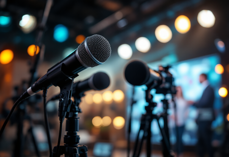 Luciana Littizzetto e Fabio Fazio sorridono insieme in TV