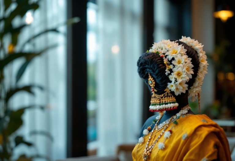 Cerimonia di matrimonio Andal Kondai con elementi tradizionali e moderni