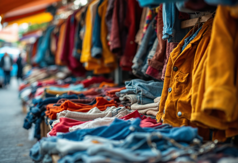 Immagine di abiti vintage in un negozio online