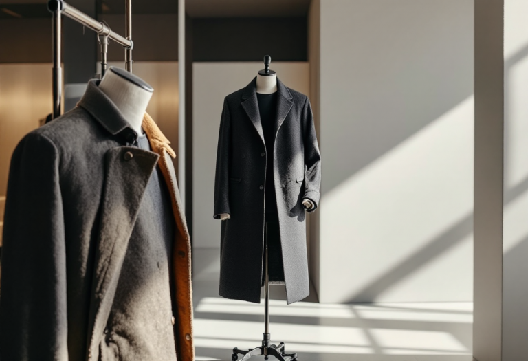 Uomo in abbigliamento futuristico ispirato al film Her