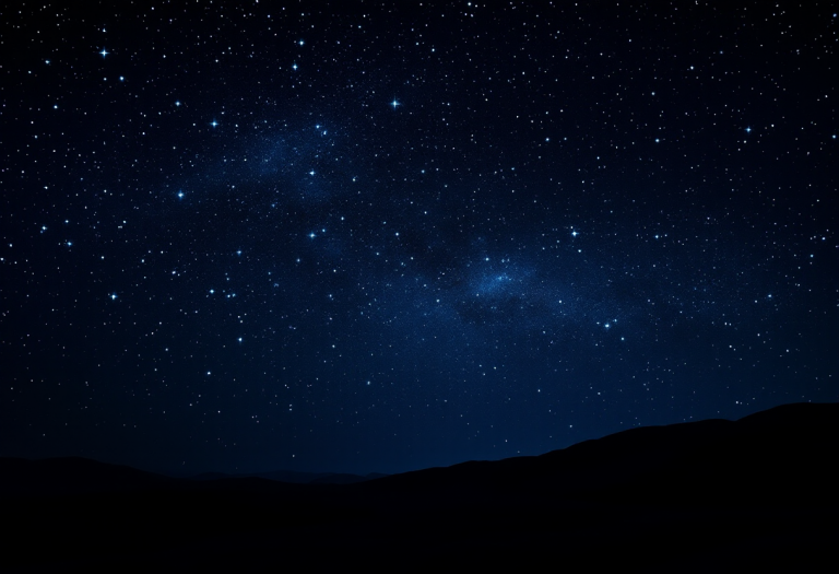 Immagine di costellazioni nel cielo notturno