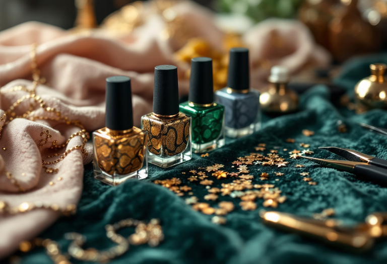 Unghie decorate per il Capodanno cinese 2025, anno del serpente