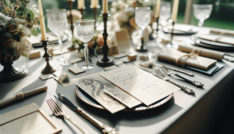 Esempi di wedding stationery romantica e creativa per il 2025