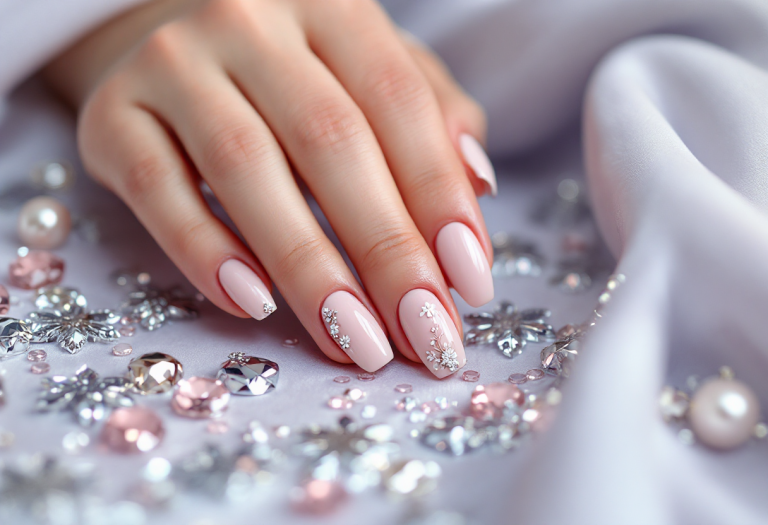 Unghie nude eleganti con tendenze manicure 2025