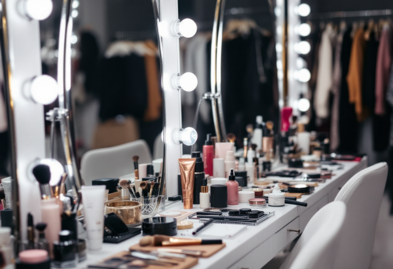 Modella con trucco innovativo alla New York Fashion Week 2025