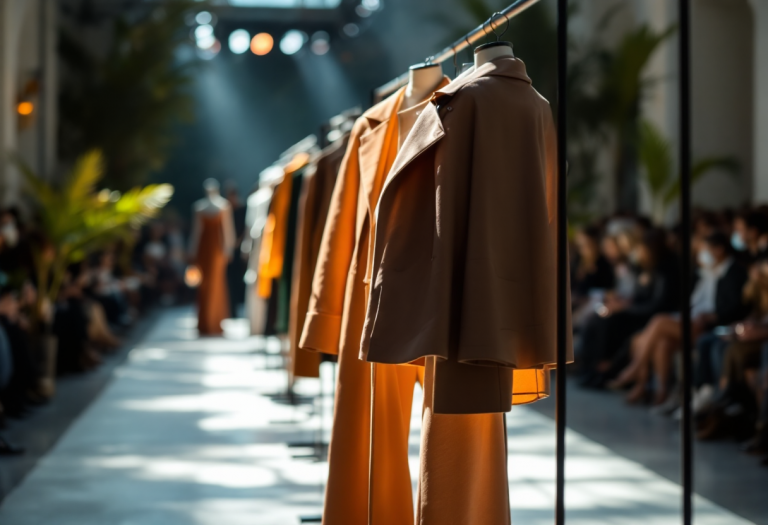 Modello indossa abiti audaci di Anton Giulio Grande