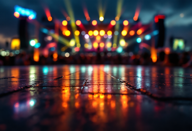 Immagine della finale di Sanremo 2025 con artisti sul palco