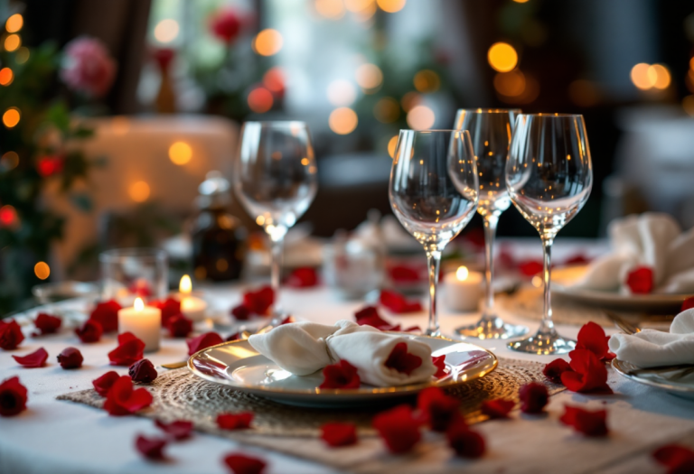 Immagine romantica con frasi d'amore per San Valentino