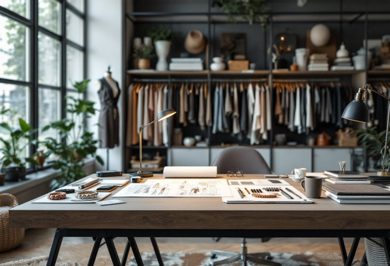 Fashion product manager al lavoro nel settore moda