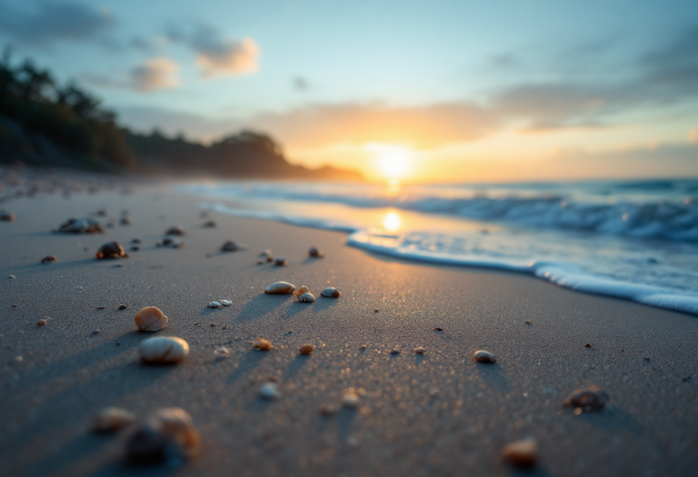 Giovane mamma Jacqueline Luna Di Giacomo in spiaggia