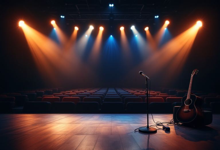 Kekko Silvestre dei Modà durante un concerto emozionante