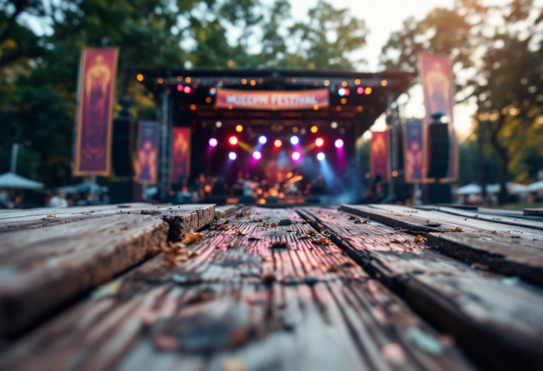 Kekko dei Modà sul palco del Festival di Sanremo