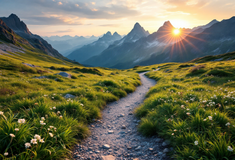 Alba Parietti e Fabio Adami abbracciati in montagna