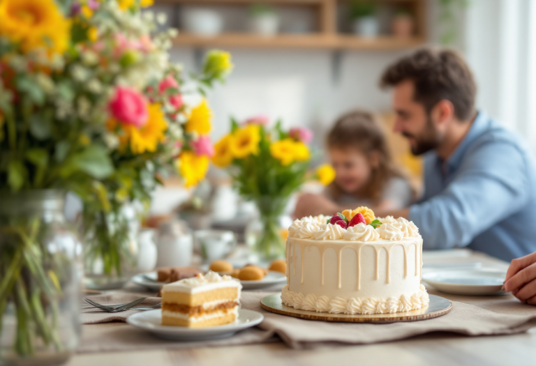 Sara Barbieri e Fabrizio Corona durante la Festa del papà