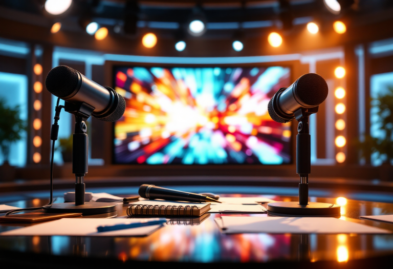 Gerry Scotti e Michelle Hunziker sorridono insieme